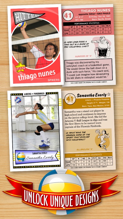 Volleyball Card Maker - Make Your Own Custom Volleyball Cards with Starr Cards