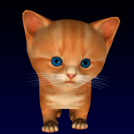 Cute kitten virtual pet, your own kitty to take care