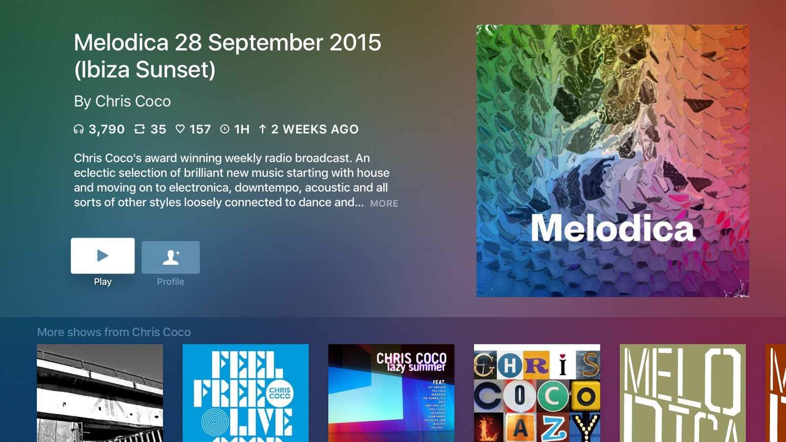 Mixcloud: Music, Mixes & Radio apple_tv screenshot 2