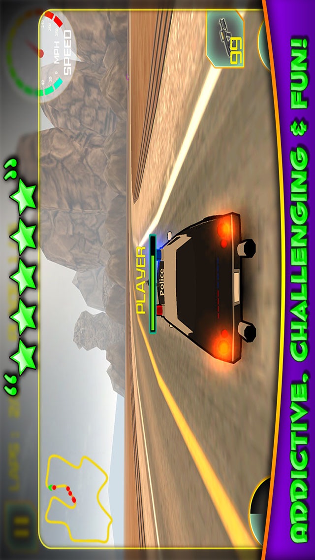 3D Police Car Race screenshot 1