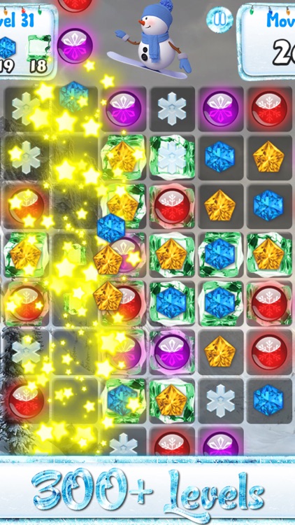 Snowman Games and Christmas Puzzles - Match snow and frozen jewel for this holiday countdown