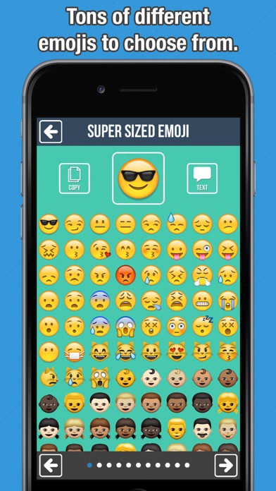 Screenshot #3 pour Super Sized Emoji - Big Emoticon Stickers for Messaging and Texting