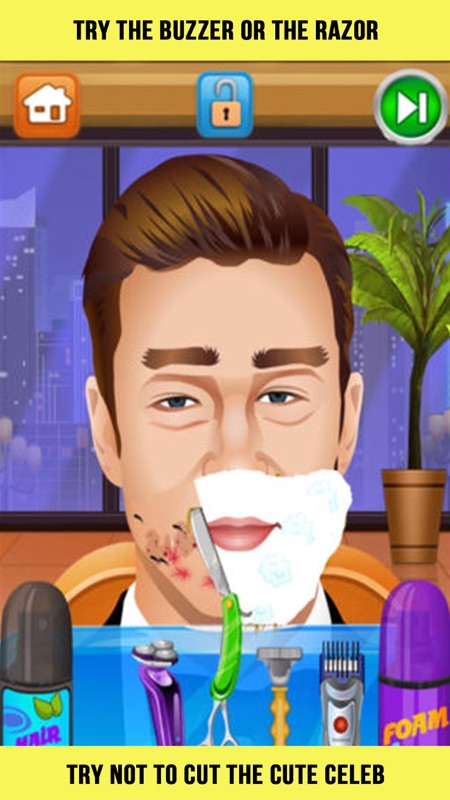 Celebrity Shave Beard Makeover Salon & Spa - hair doctor girls games for kids screenshot 2