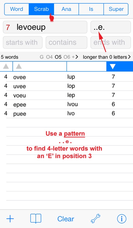 F Words Finder Français/French PRO - find the best words for crossword, Wordfeud, Scrabble, cryptogram, anagram and spelling screenshot-3