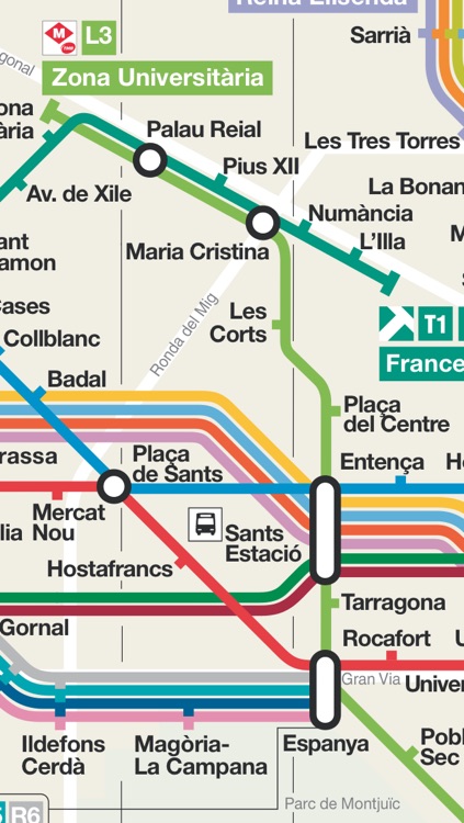 Barcelona travel guide and offline map, metro Barcelona subway train, traffic maps Barcelona Girona Reus airport transport, city bus Barcelona guide trip advisor