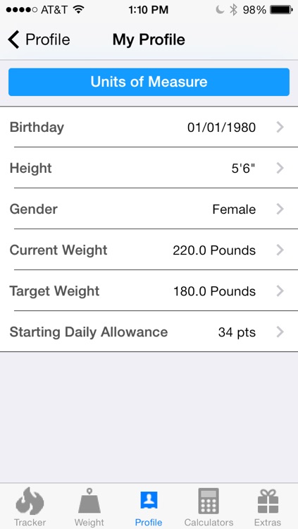Pts. Calculator With Weight and Exercise Tracker for Weight Loss - Fast Food and Calorie Watchers Diary App by Awesomeappscenter