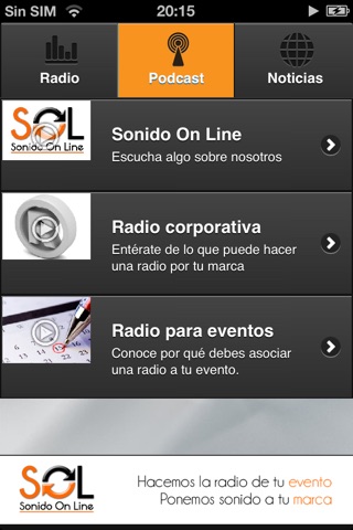 Sonido On Line screenshot 2