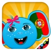 iPlay Portuguese: Kids Discover the World - children learn to speak a language through play activities: fun quizzes, flash card games, vocabulary letter spelling blocks and alphabet puzzles