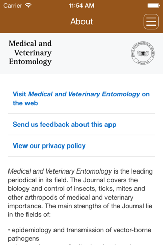 Medical and Veterinary Entomology screenshot 3