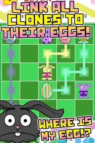 Easter Clone Link - Help this crazy bunnies to find their eggs! screenshot 2
