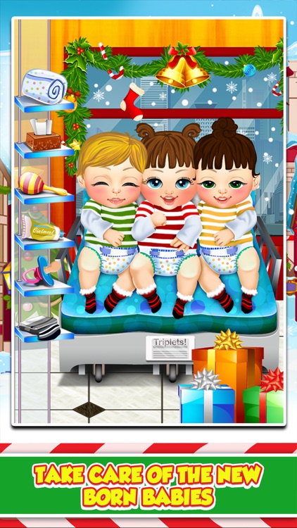 Mommy's Christmas Newborn Baby Salon - My Xmas Santa Makeover Doctor Games for Girls! screenshot-3