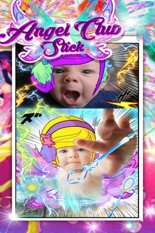 Manga & Anime Angel Wink Sticker Camera screenshot 2