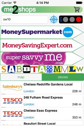 me 2 shops UK supermarkets screenshot 2