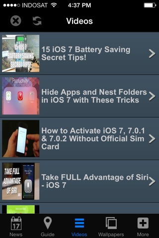 GUIDE 360 for iOS 7 & iPhone 5s Users - Guide, Tips & Tricks Videos, News ALL in ONE! screenshot 4