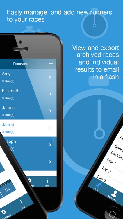 Run Lap Tap - Multiple Runner Stopwatch