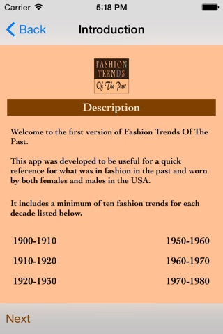 Fashion Trends Of The Past screenshot 3