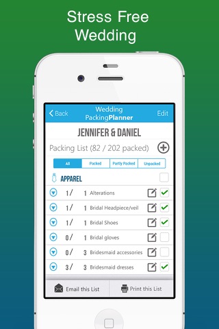 Wedding Packing Planner - Plan Your Wedding And Honeymoon Packing Checklist screenshot 3