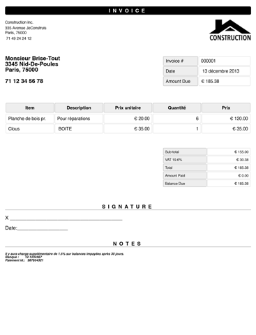 Screenshot #4 pour facture.PDF | Facturation pour professionels et travailleur autonome