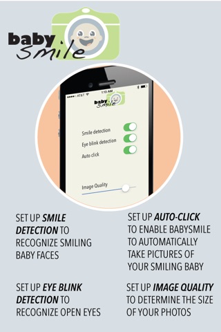 BabySmile - Photos with smile and eye blink detection using your camera screenshot 3