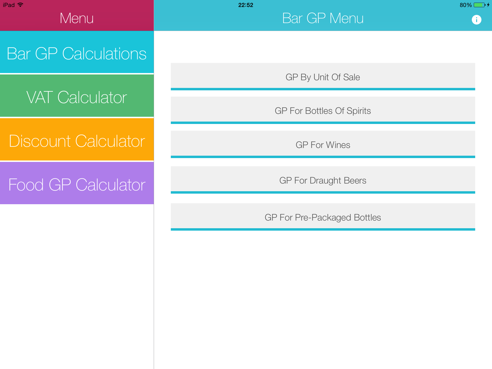 Hospitality Calculators
