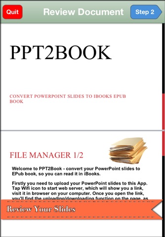 PPT2Book - Convert slides (ppt & pptx, PowerPoint document) to iBook epub book screenshot 3