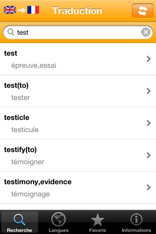 Dictionnaire 20 langues des mots usuels screenshot 3