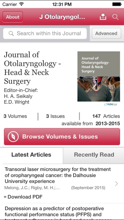 Journal of Otolaryngology - Head & Neck Surgery
