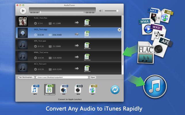 ‎AudioTunes - FLAC, APE, WMA Converter Screenshot