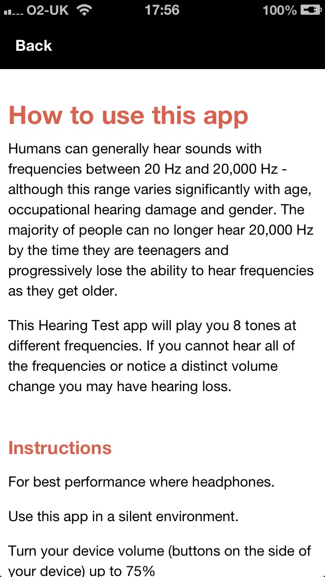 Hearing Test Screenshot 4