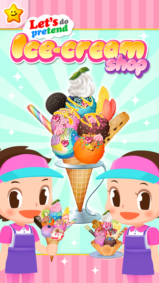 #3. Let's do pretend Ice-cream shop! - Work Experience-Based Brain Training App (iOS) 由: KidsStar Inc.