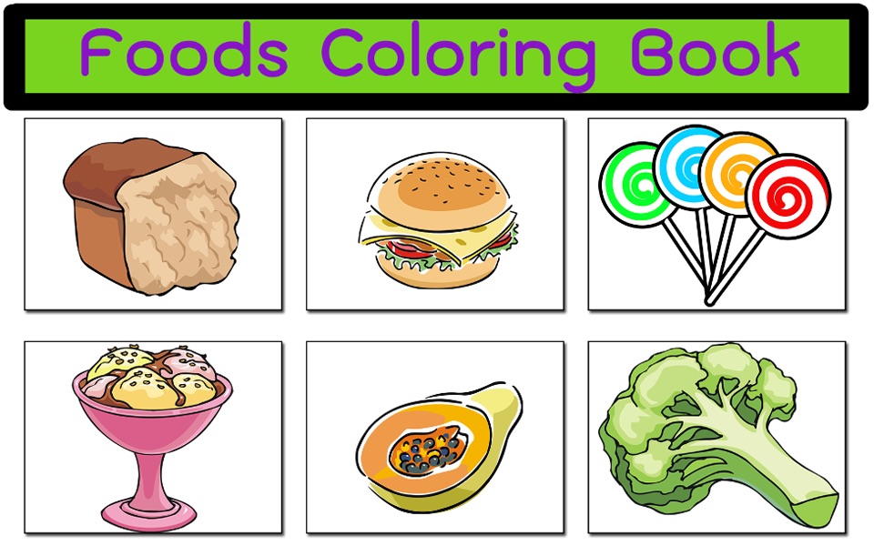 Illustration of Foods And Sweets Coloring for Kids screenshot 2