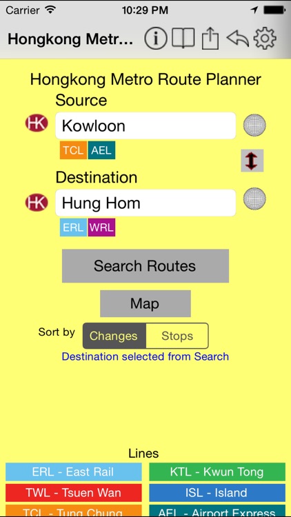 Hongkong Metro Route Planner