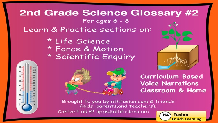 2nd Grade Science Glossary #2: Learn and Practice Worksheets for home use and in school classrooms