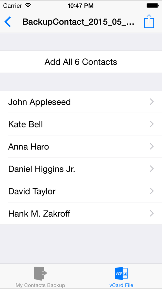 My Contacts Backup Pro (Easy contacts backup) - 2.3 - (iOS)