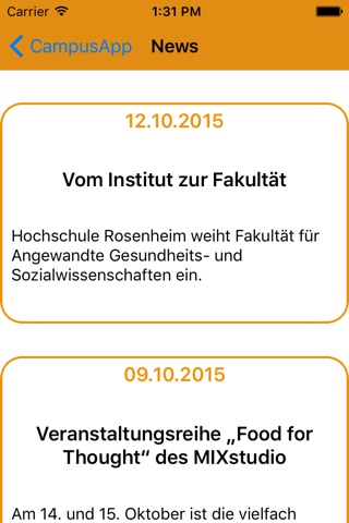 Hochschule Rosenheim Campus App screenshot 2