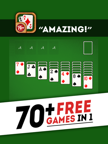 Screenshot #6 pour 70+ Solitaire HD Jeux Gratuits de Cartes le populaire (Solitaire gratuit pour iPad retina Card Games)