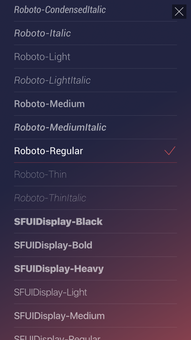 FontTester iPhone screenshot 4 - Utilities app