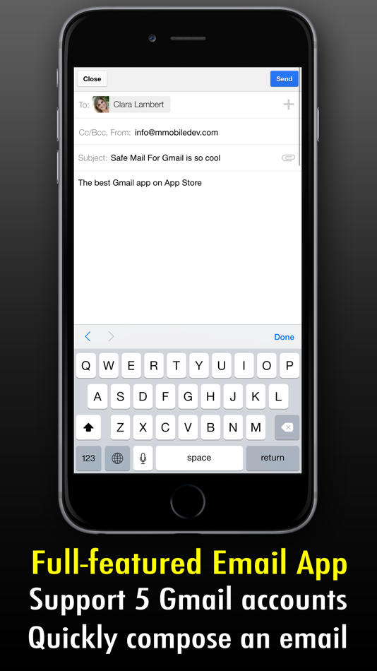#4. Safe Mail for Gmail Free : secure and easy email mobile app with Touch ID to access multiple Gmail and Google Apps inbox accounts (iOS) 由: MinhMobileDev