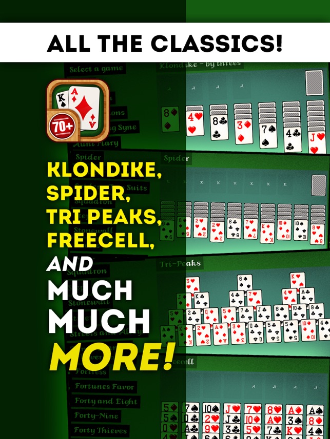 70+ Solitaire Free for iPad HD Card Games(圖2)-速報App