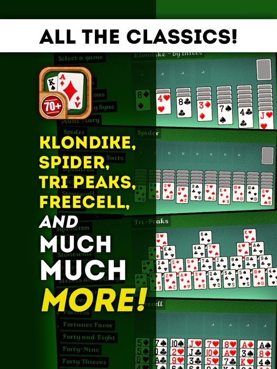 70+ Solitaire Free for iPad HD Card Games