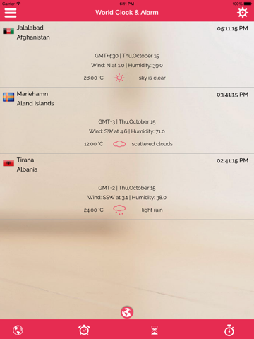 World Clock: Multiple Alarm, Stopwatch, Timer