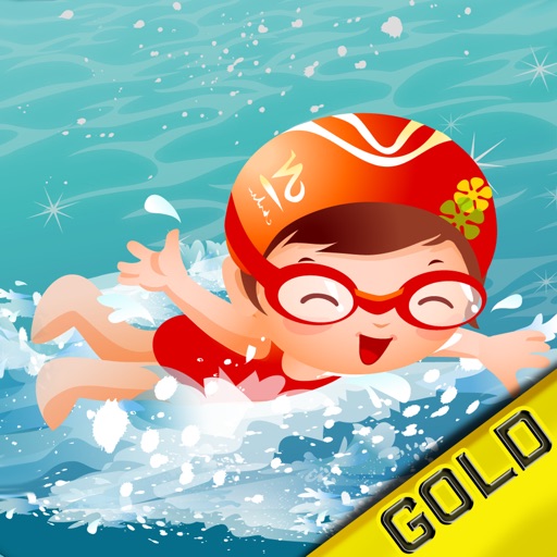 Swim accross the racing boats : the marina center kids game - Gold Edition icon