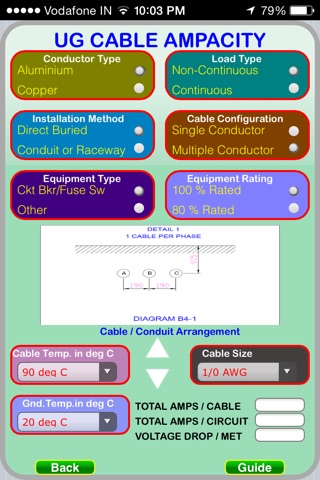 UNDERGROUND CABLE AMPACITY screenshot 2