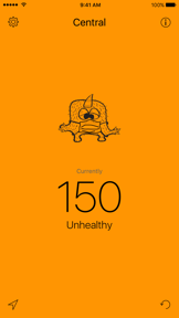 Hazel - 1-hour PM2.5 PSI Readings for Singapore screenshot
