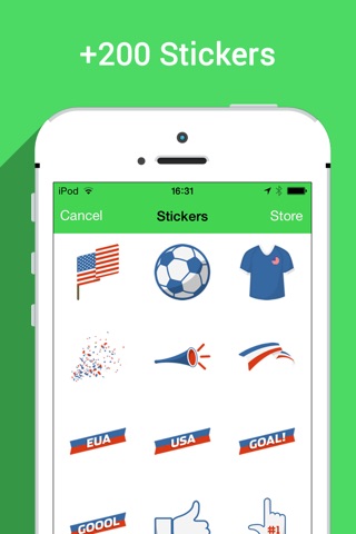 Cup Camera Pro - Collage Photo Editor with stickers of Brazil, USA and others soccer teams of the world screenshot 2