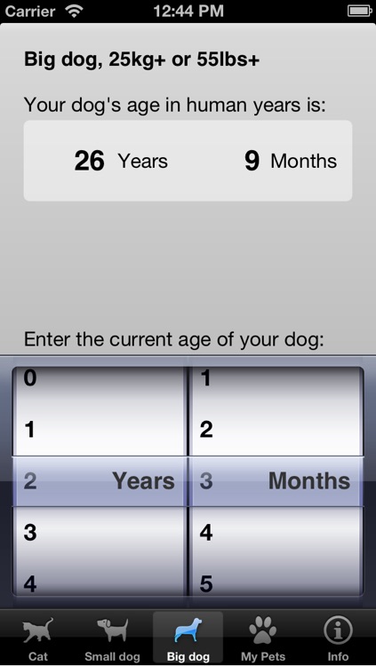 Cat&Dog Age Calculator