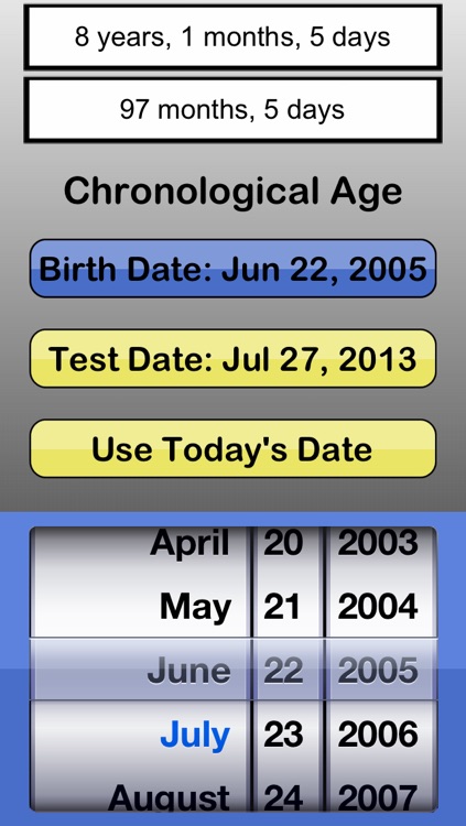#1 Chronological Age Calculator