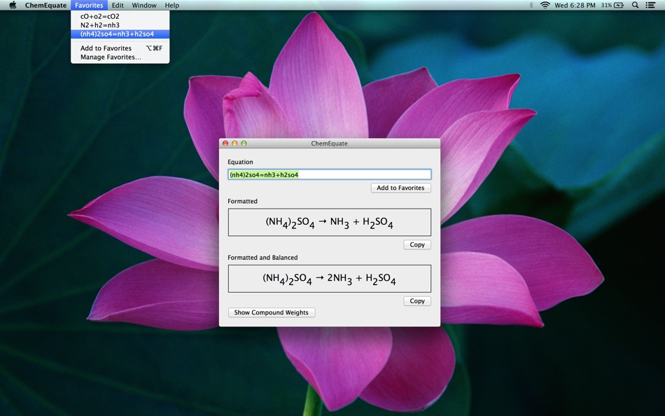 #4. ChemEquate (macOS) 由: Kevin Silmore