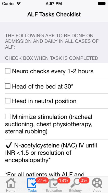 ALF Checklist