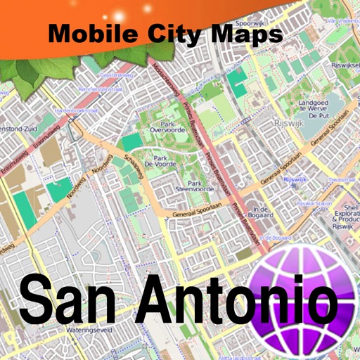 San Antonio Street Map. icon